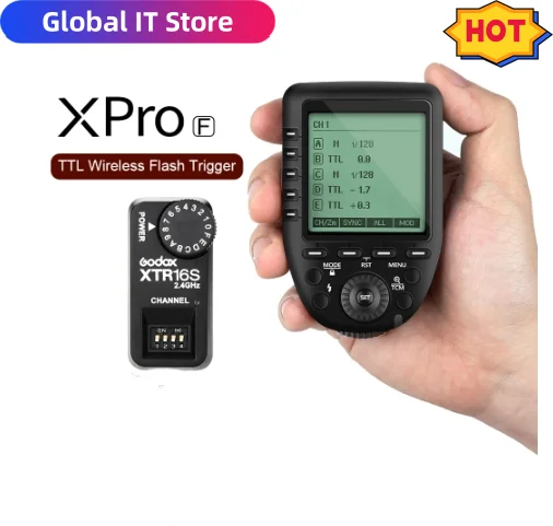 GODOX XPro-F TTL 2.4G   ȭ X ý, + XTR-16S ÷ Ʈ,  ī޶, 1/8000s